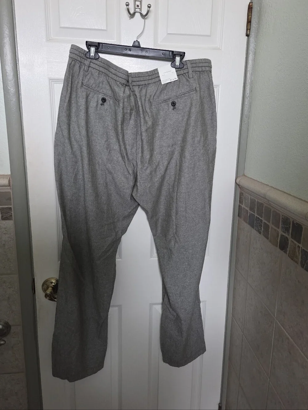 Banana Republic Green Athletic Pants Linen Cottton Tapered Preppy Casual 42x34